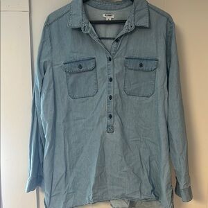 Light Chambray Tunic Button Up